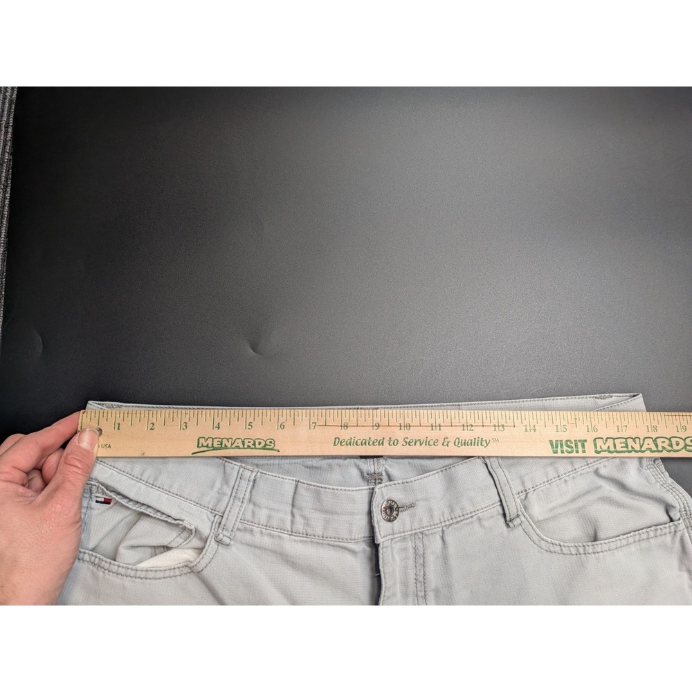 TOMMY HILFIGER Custom Fit Pants Men 36X30 (Tag 36/32) Straight Grey Casual Chino - Picture 6 of 11